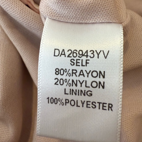 AAKAA BLUSH TIE-FRONT LONG SLEEVE MINI DRESS XS - Picture 10 of 12